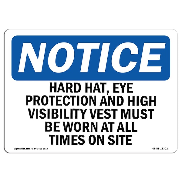 OSHA, Hard Hats Eye Protection & High Visibility, 24in X 18in Plastic, 24" W, 18" H, Landscap